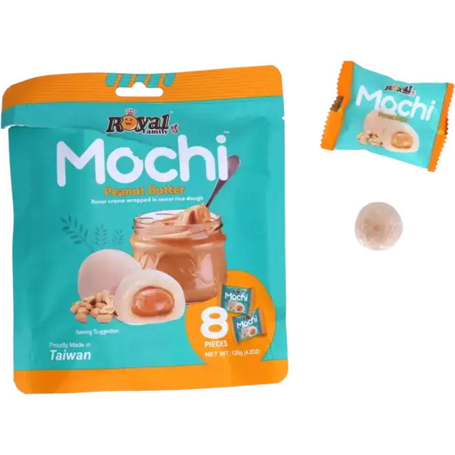 Royal Family - Mochi Peanut Butter 8ea-120g - mochi