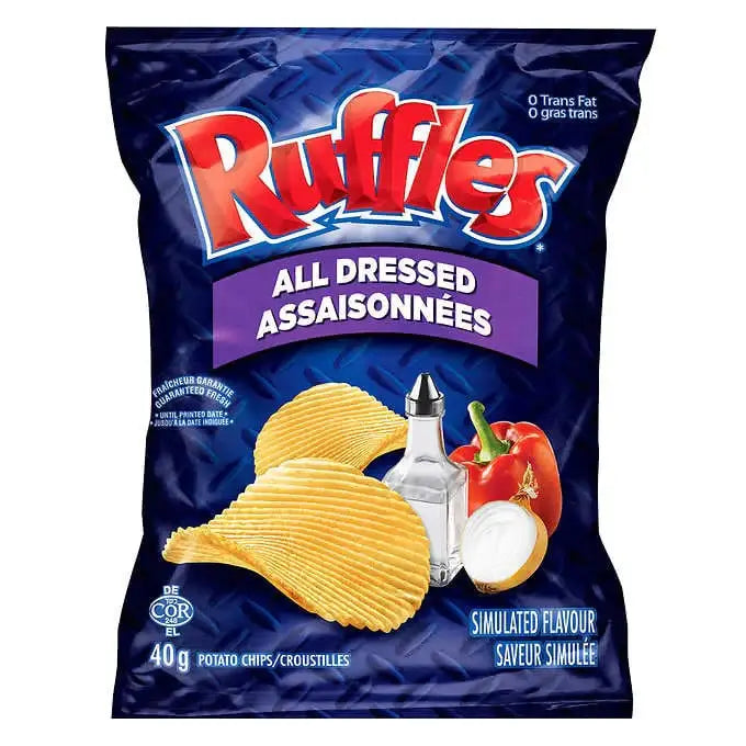 Ruffles All Dressed Potato Chips 40g 1.4oz Case- 48 Count Main image
