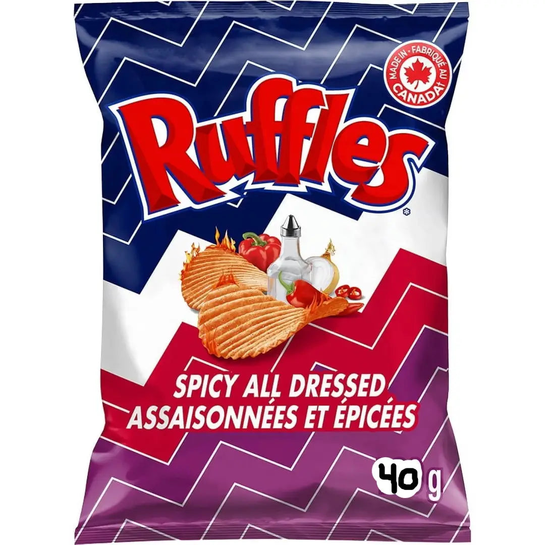 Ruffles Spicy All Dressed 40g - case 40ct - potato Chips