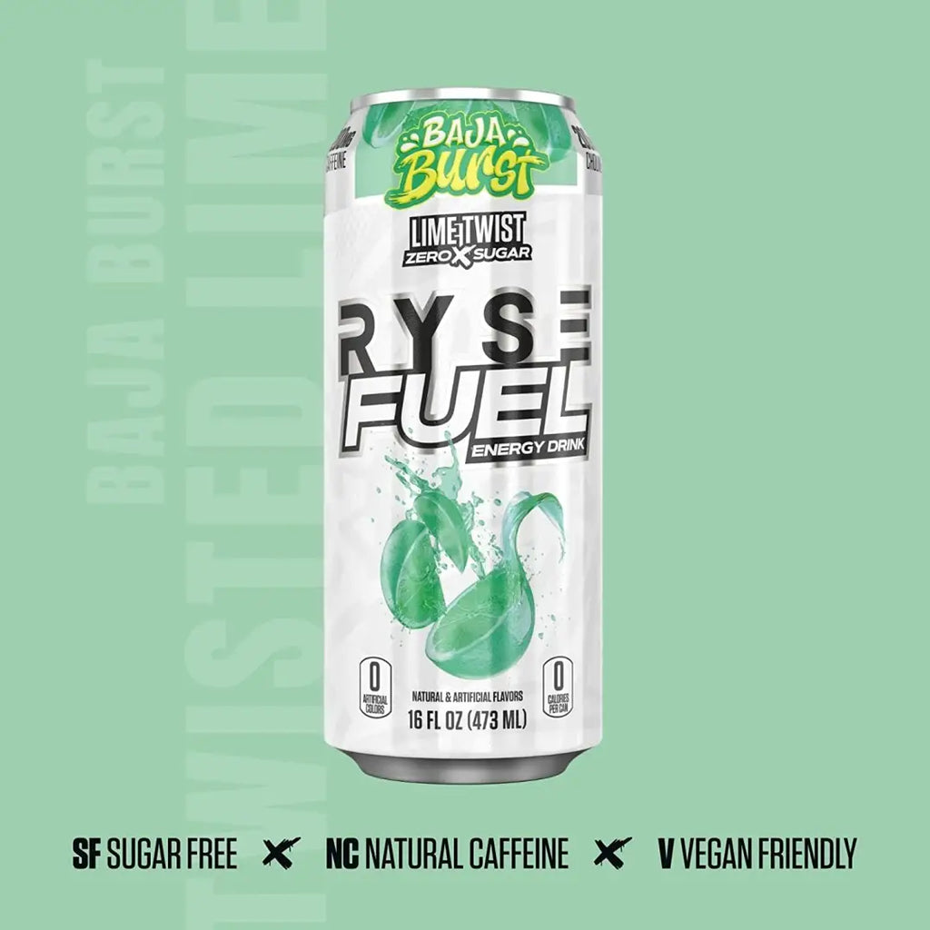 Ryse Fuel Baja Burst Original Energy Drink 16floz 12 pack