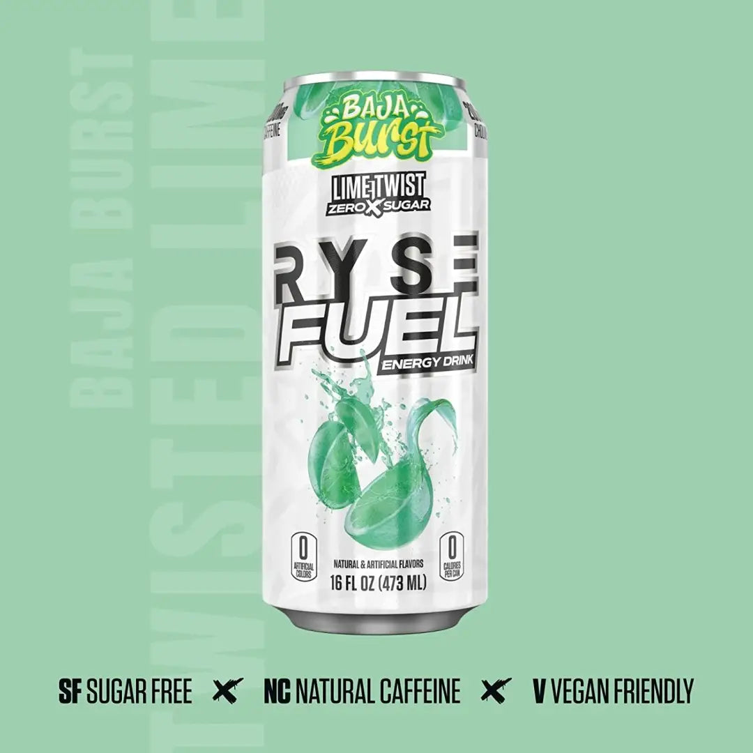 Ryse Fuel Baja Burst Original Energy Drink 16floz 12 pack