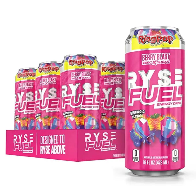 Ryse Fuel Ring Pop Berry Blast Original Energy Drink 16floz
