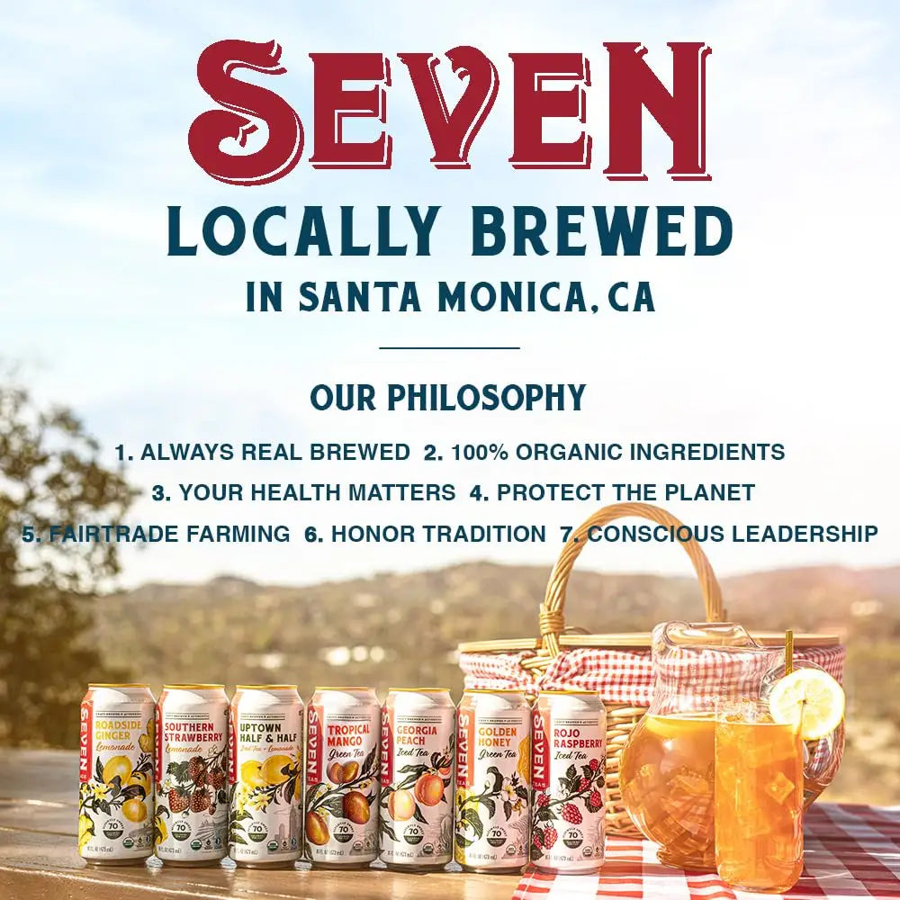 Seven Teas Georgia Peach Iced Tea 16fl oz 473ml-Case 12ct