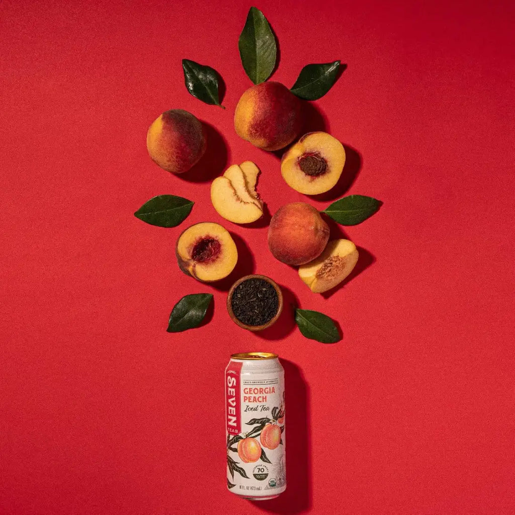 Seven Teas Georgia Peach Iced Tea 16fl oz 473ml-Case 12ct