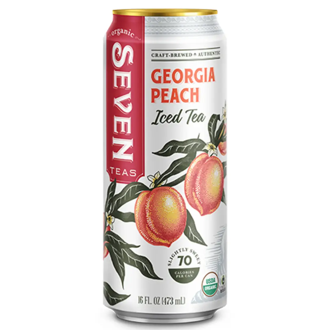 Seven Teas Georgia Peach Iced Tea 16fl oz 473ml-Case 12ct Main image
