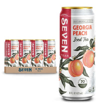 Seven Teas Georgia Peach Iced Tea 16fl oz 473ml-Case 12ct