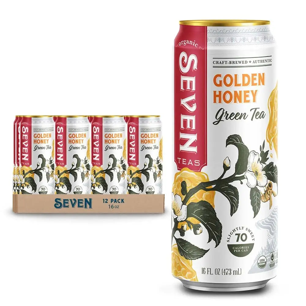 Seven Teas Golden Honey Green Tea + Ginseng 16fl oz