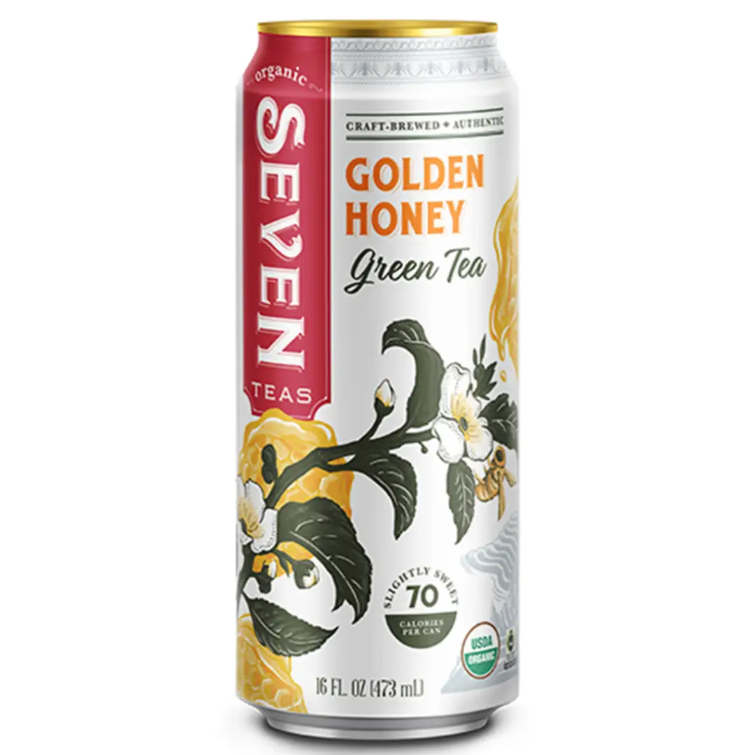 Seven Teas Golden Honey Green Tea + Ginseng 16fl oz