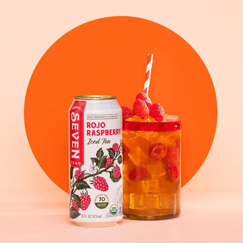 Seven Teas Rojo Raspberry Iced Tea 16fl oz 473ml-Case 12ct