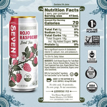 Seven Teas Rojo Raspberry Iced Tea 16fl oz 473ml-Case 12ct