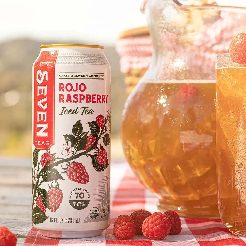 7. Select Raspberry Tea Seven Teas Rojo Raspberry Iced Tea 16fl oz 473ml-Case 12ct - Echo Sales ...