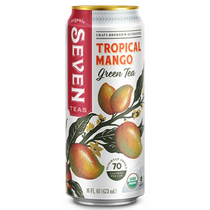 Seven Teas Tropical Mango Green Tea 16fl oz 473ml-Case 12ct
