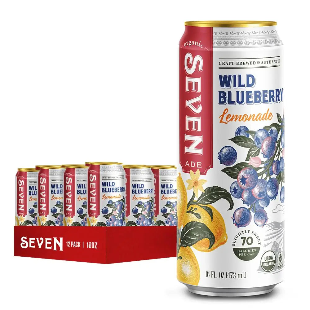 Seven Teas Wild Blueberry Lemonade 16fl oz 473ml-Case 12ct
