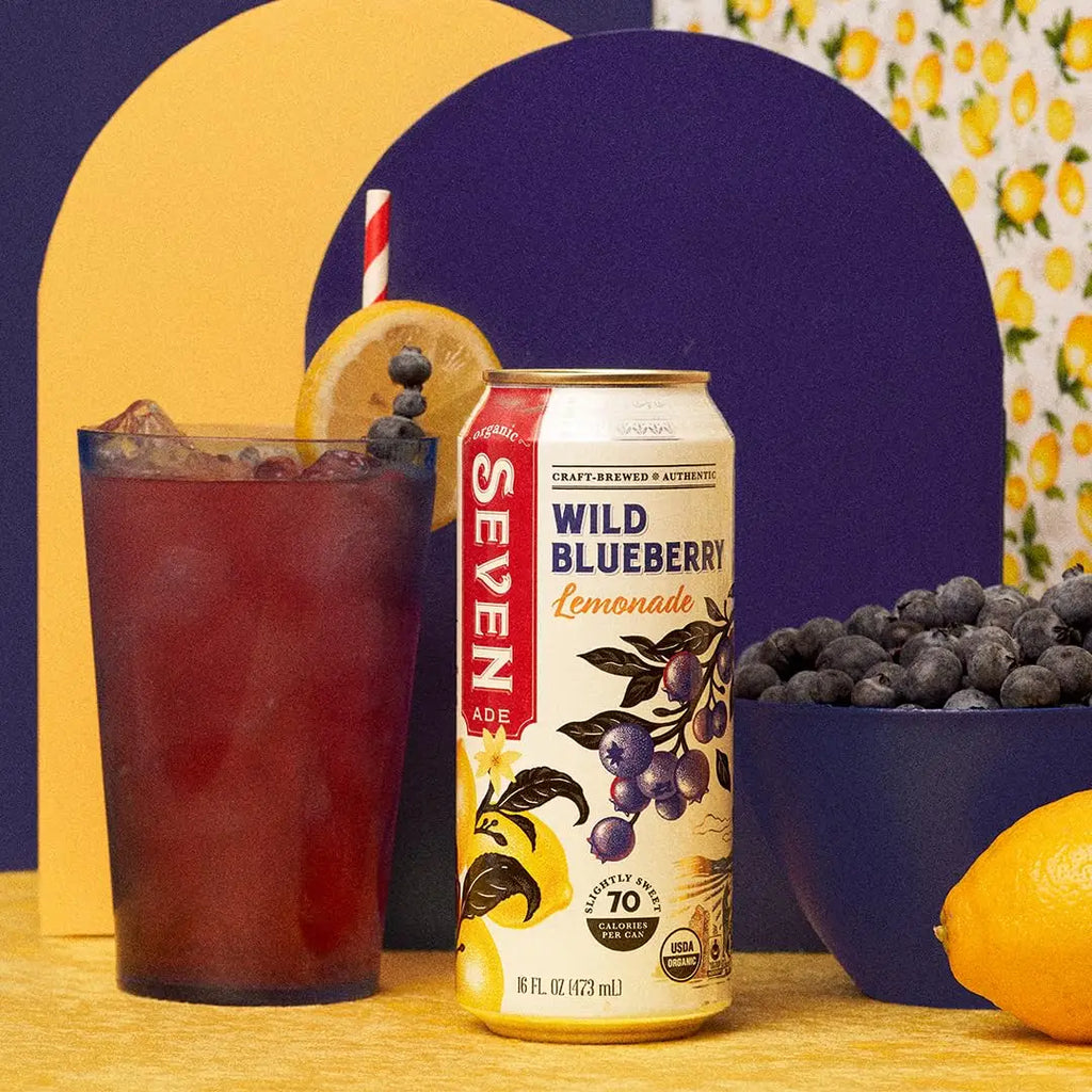 Seven Teas Wild Blueberry Lemonade 16fl oz 473ml-Case 12ct