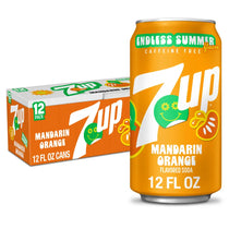 Seven Up Mandarin Orange Endless Summer Soda 12 Ounce 12