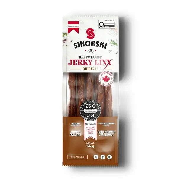 Sikorski Jerky LinX Beef Original Jerky Snacks 65 g case Main image