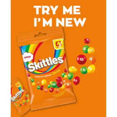 Skittles Citrus bag 135g- Case 15 count - Candy