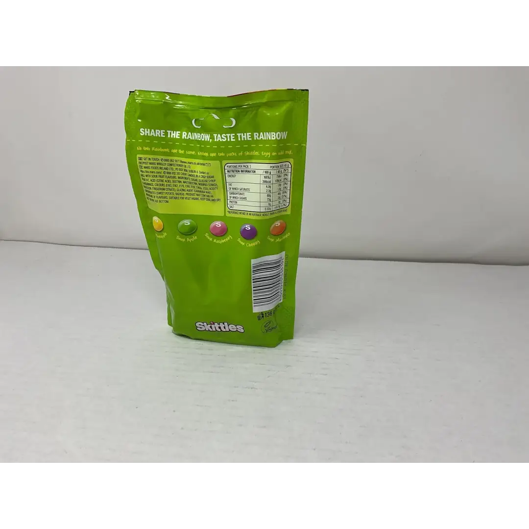Skittles Crazy Sours Skittles Candy Bag 136G - U.K Edition