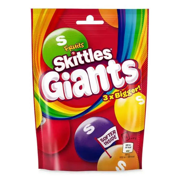 Skittles Giants Fruits 132g pouch case 15 - candy