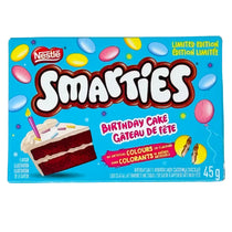 Smarties Birthday Cake - 45g case 24 - chocolate