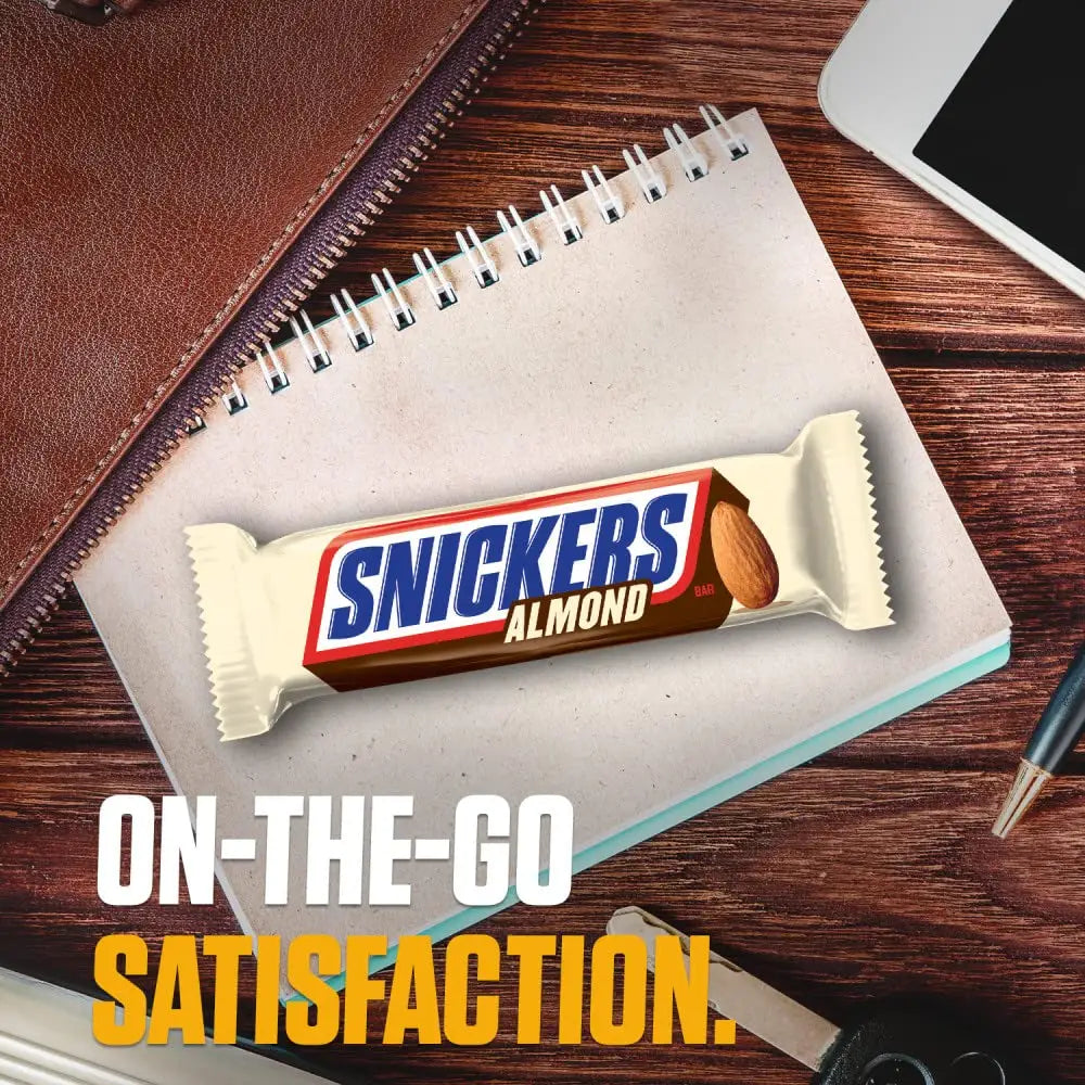 Snickers Almond Chocolate Candy Bars 1.76 Oz 24 Pieces
