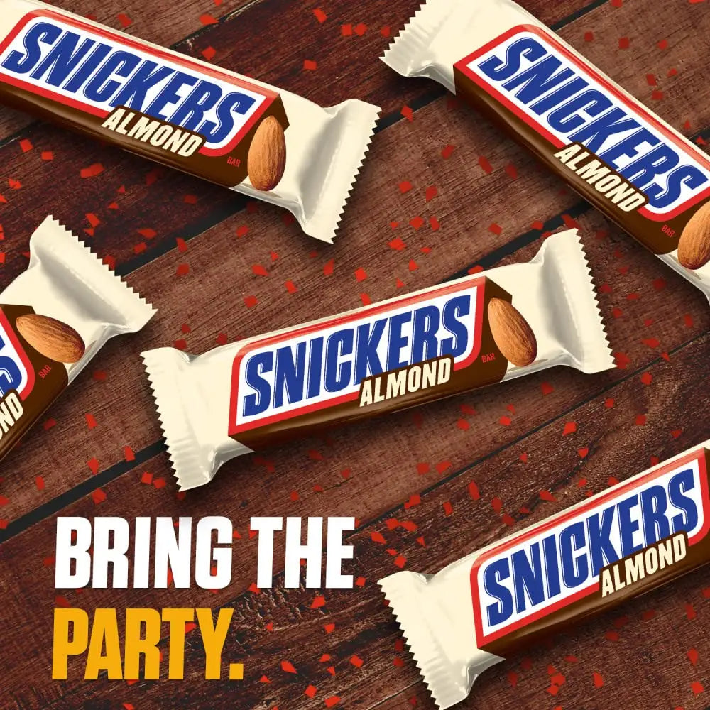 Snickers Almond Chocolate Candy Bars 1.76 Oz 24 Pieces