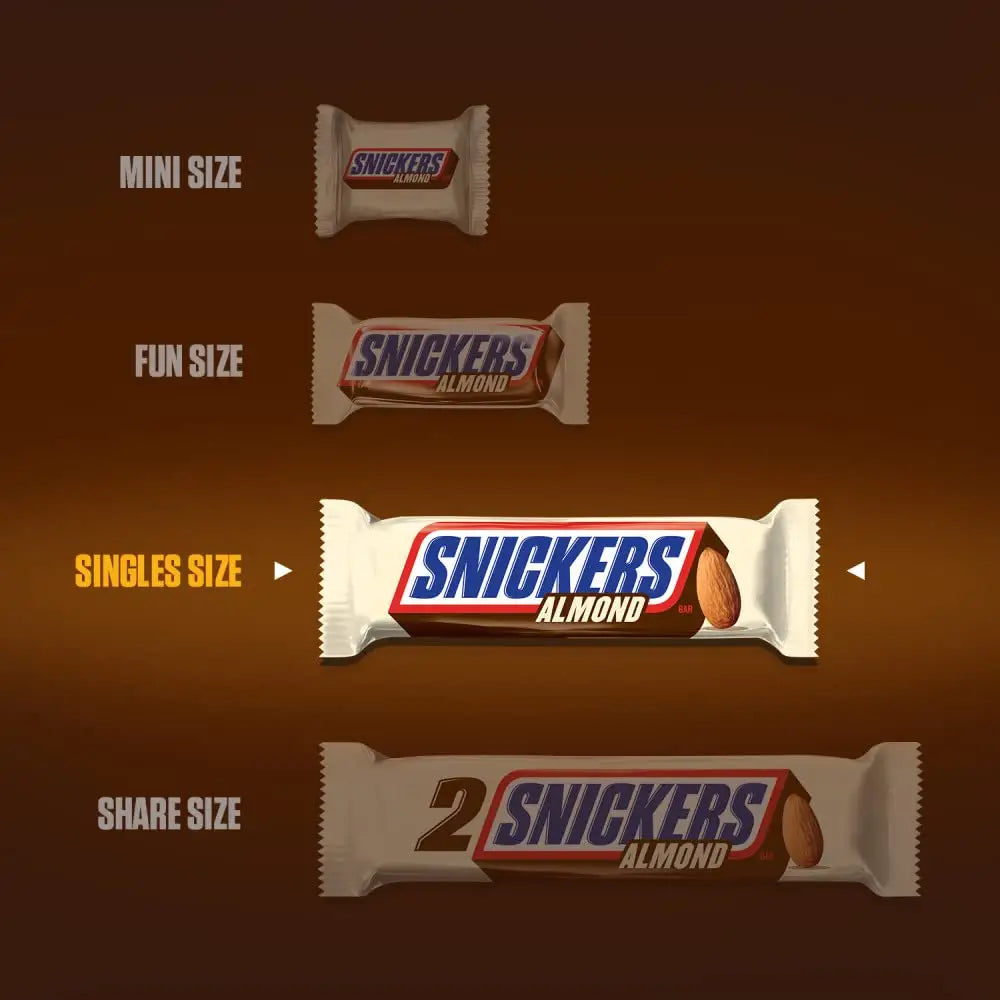Snickers Almond Chocolate Candy Bars 1.76 Oz 24 Pieces