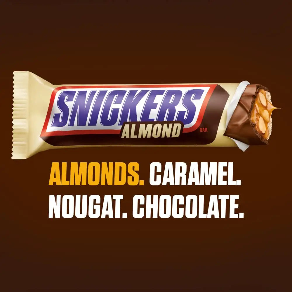 Snickers Almond Chocolate Candy Bars 1.76 Oz 24 Pieces