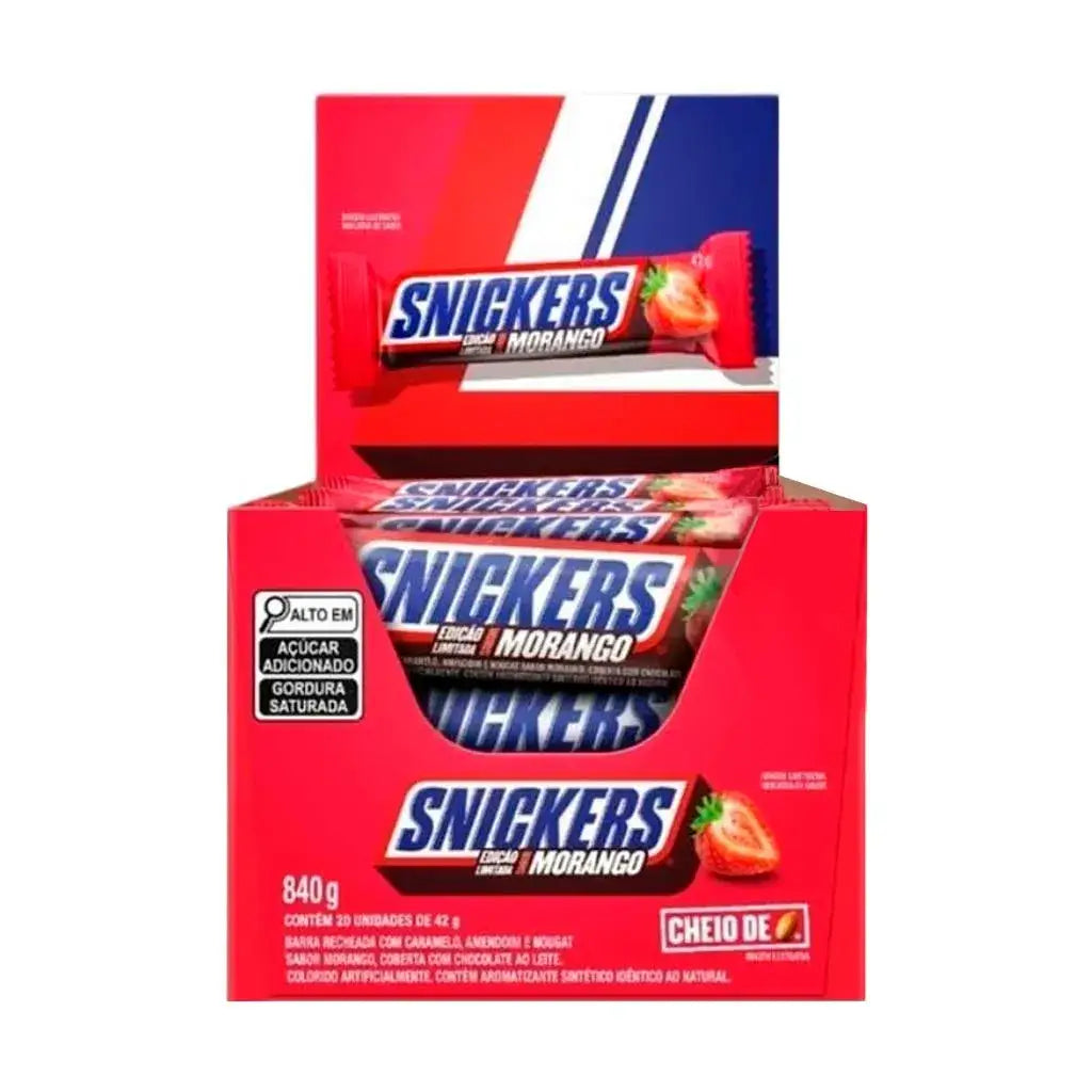 Snickers Strawberry Morango Brazil 42g case of 20 - candy
