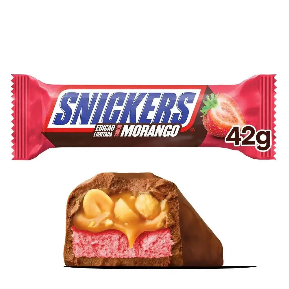 Snickers Strawberry Morango Brazil 42g case of 20 - candy