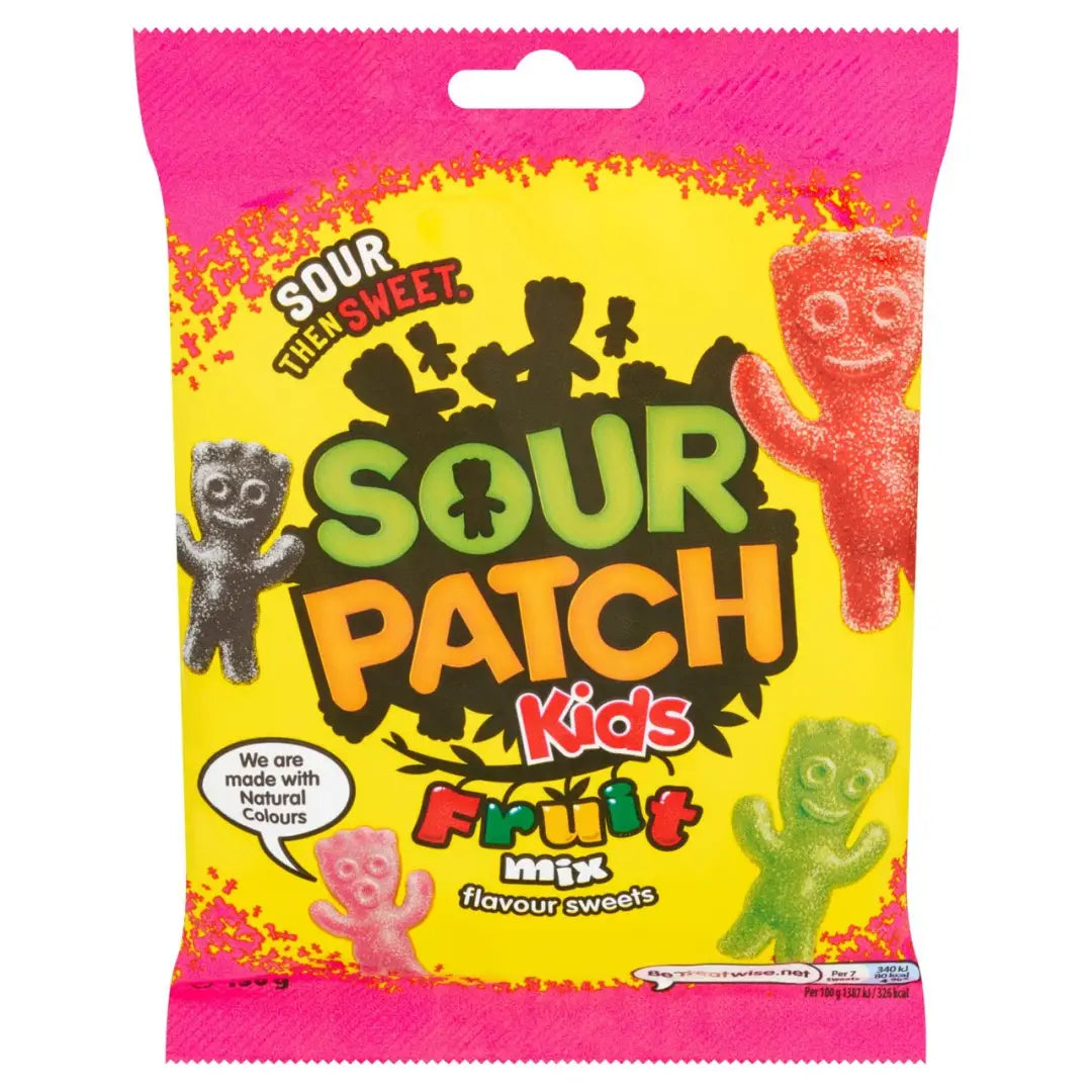 Sour Patch Kids Fruit Mix Sweets Bag UK - 130g bag - candy Main image