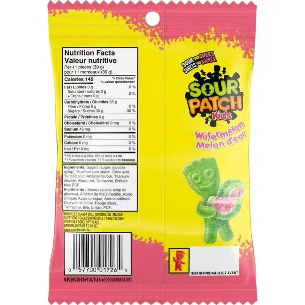 Sour Patch Kids Watermelon 154 g case 8ct - candy