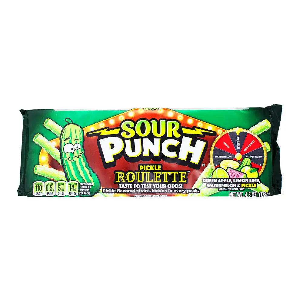 Sour Punch Pickle Candy Pickle Roulette,128 Grams case 12 Main image