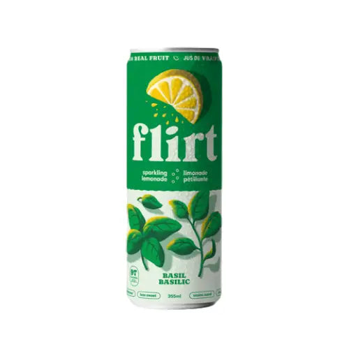 Flirt Sparkling Basil Lemonade 12 x 355ml lemonade