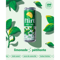 Flirt Sparkling Basil Lemonade - 12 x 355ml - lemonade