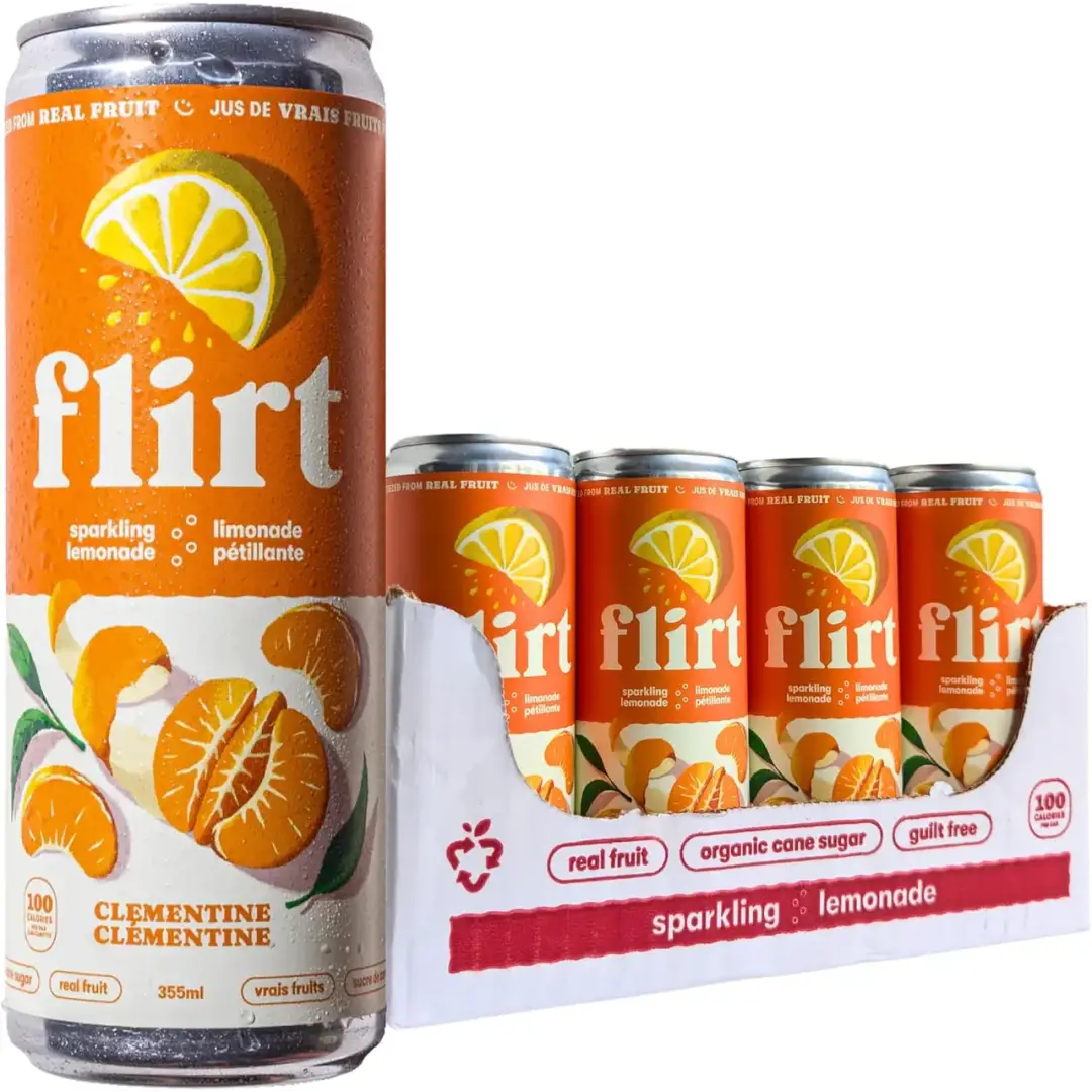 Flirt Sparkling Clementine Lemonade - 12 x 355ml - lemonade