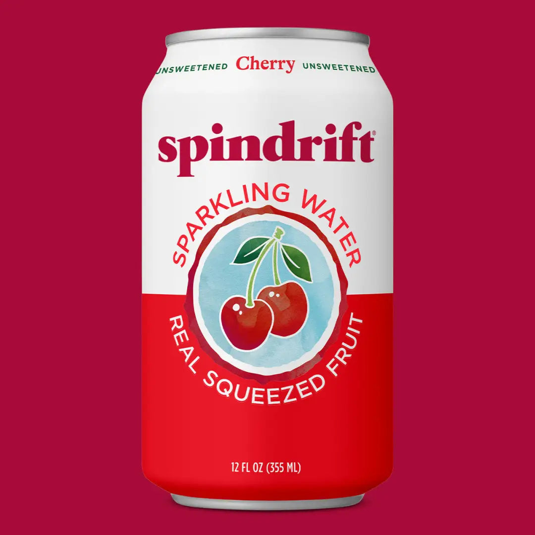Spindrift Cherry Sparkling Water 12 Oz Aluminum Can Case