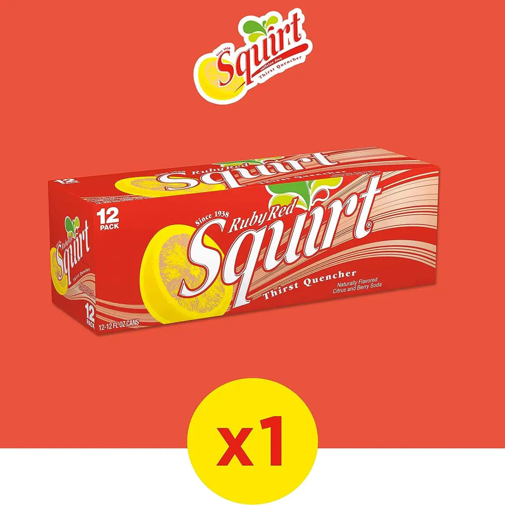 Squirt Ruby Red Grapefruit Soda 12 fl oz cans 12 pack - Soda