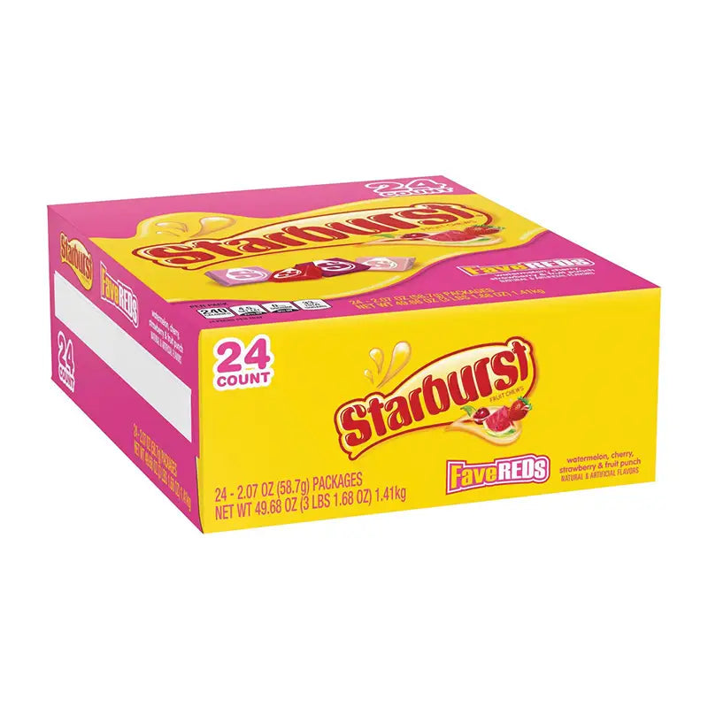 Starburst Fave Reds 45G - Case Qty - 24ct - candy