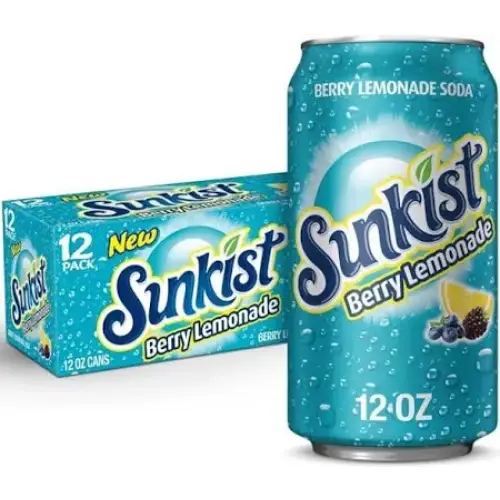 Sunkist Berry Lemonade Can 355ML case of 12 soda