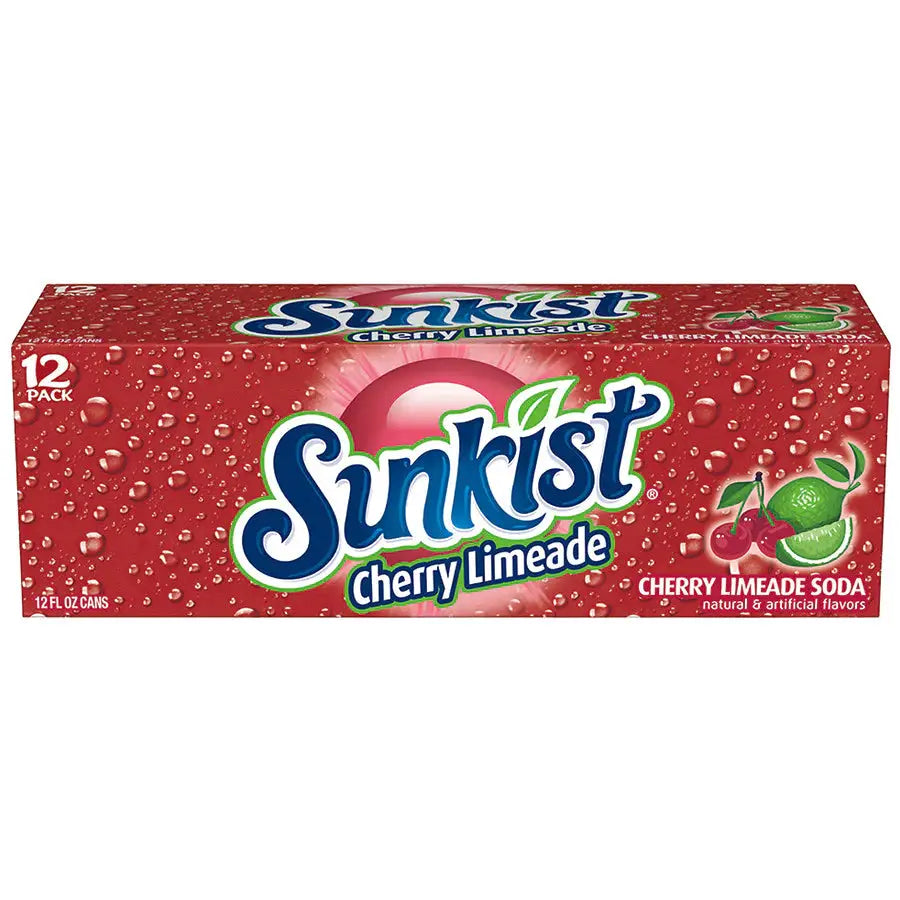 Sunkist Cherry Limeade Soda 12 fl oz cans 12 pack - Soda