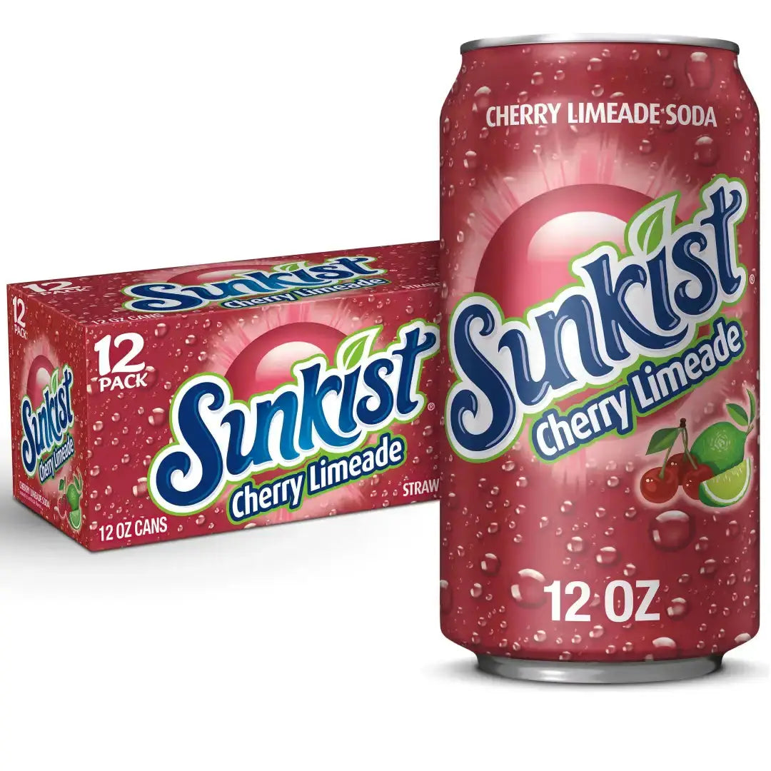 Sunkist Cherry Limeade Soda 12 fl oz cans 12 pack - Soda