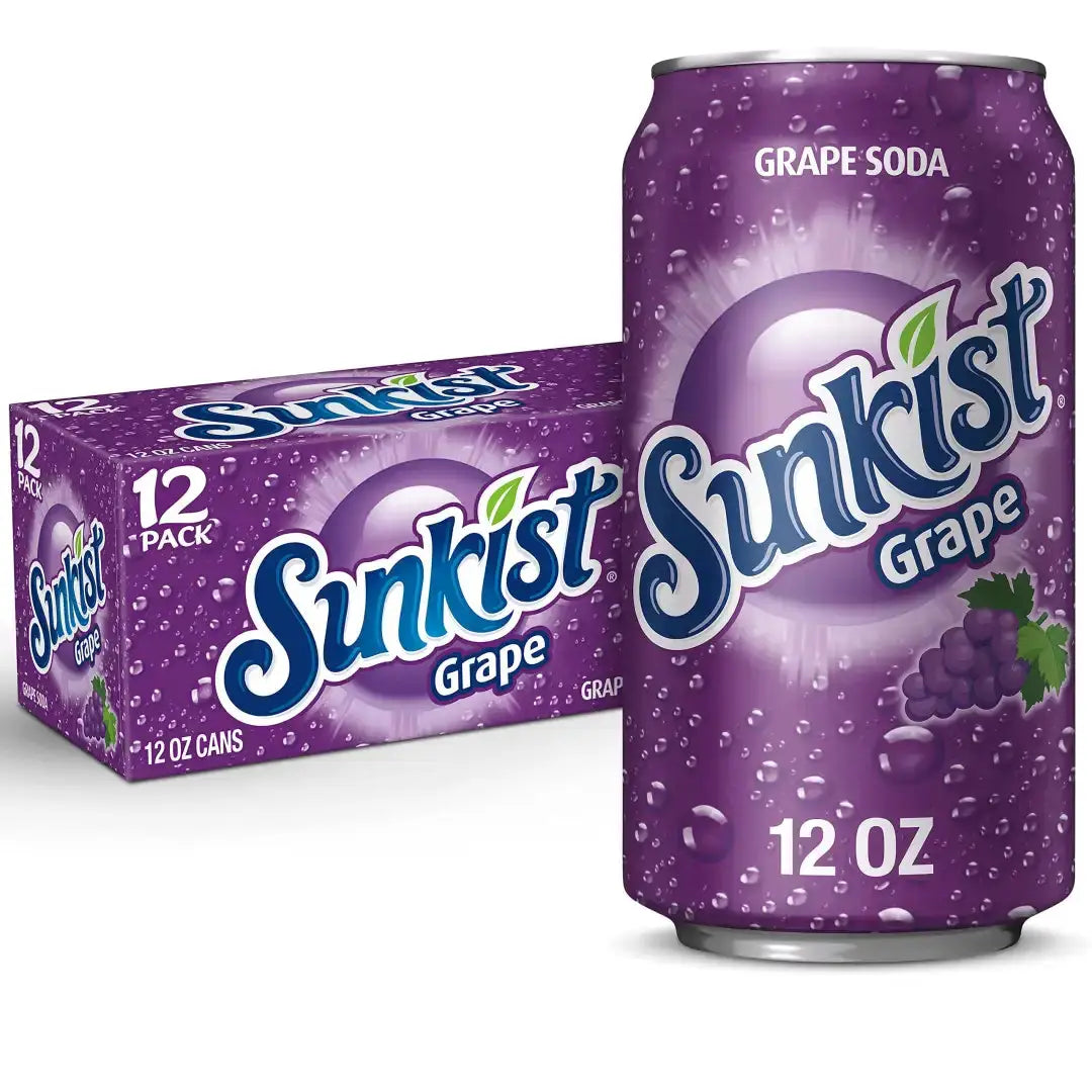 Sunkist Grape Soda 12 fl oz cans 12 pack - Soda