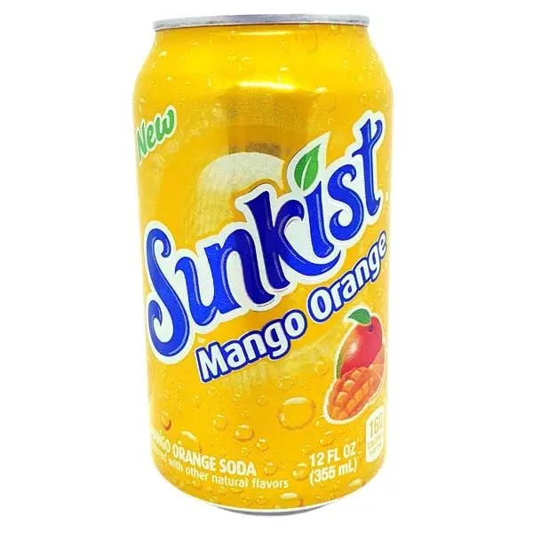 Sunkist Mango Orange Soda 12 fl oz cans 12 pack - Soda