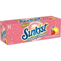 Sunkist Strawberry Lemonade Soda 12 fl oz cans 12 pack