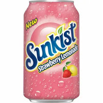Sunkist Strawberry Lemonade Soda 12 fl oz cans 12 pack