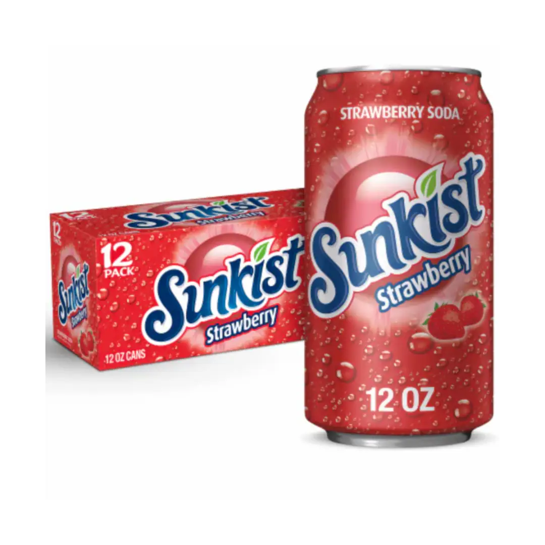 Sunkist Strawberry Soda 12 fl oz cans 12 pack - Soda