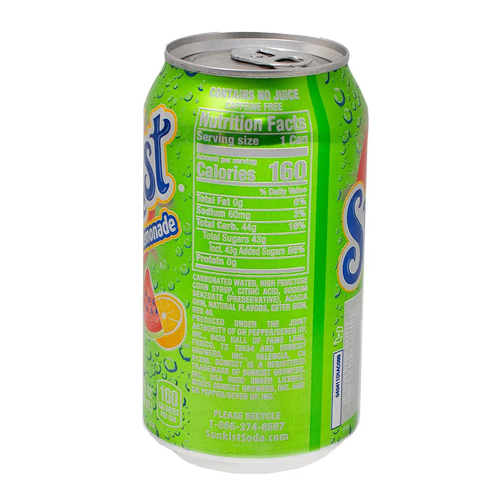 Sunkist Watermelon Lemonade - Case 12x 355mL/12oz - soda