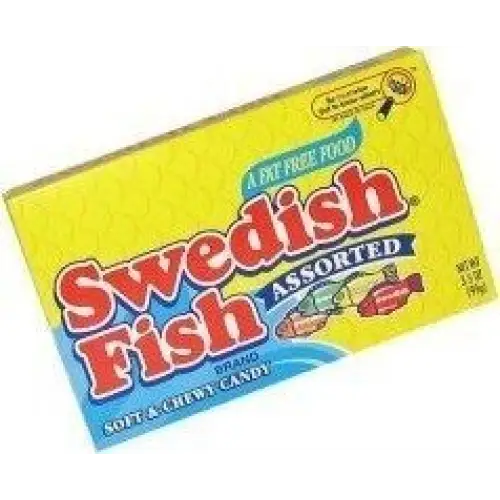 Swedish Fish Assorted soft & chewy candy Theater box 3.5oz