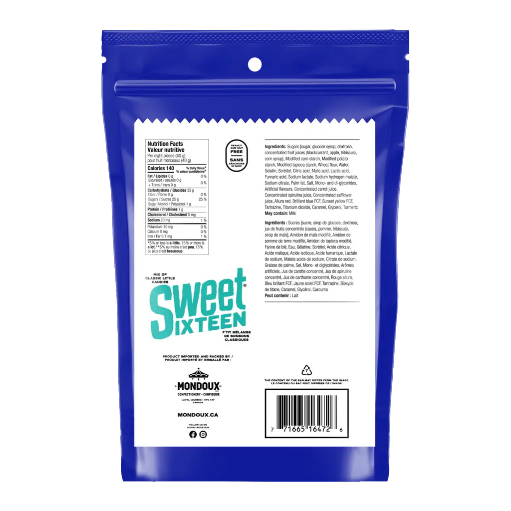 Sweet Sixteen Sweet And Sour Candy Party Pack 400g Case